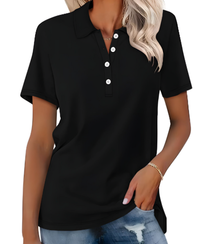 Marjani | Duurzame Poloshirt | Dames Polo Shirt | Met Kraag En Knoopsluiting