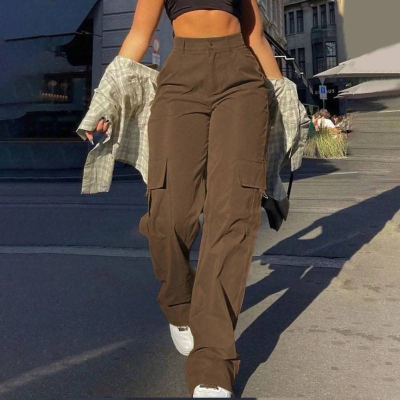 Pamela | High-Waist Cargo Broek Voor Dames