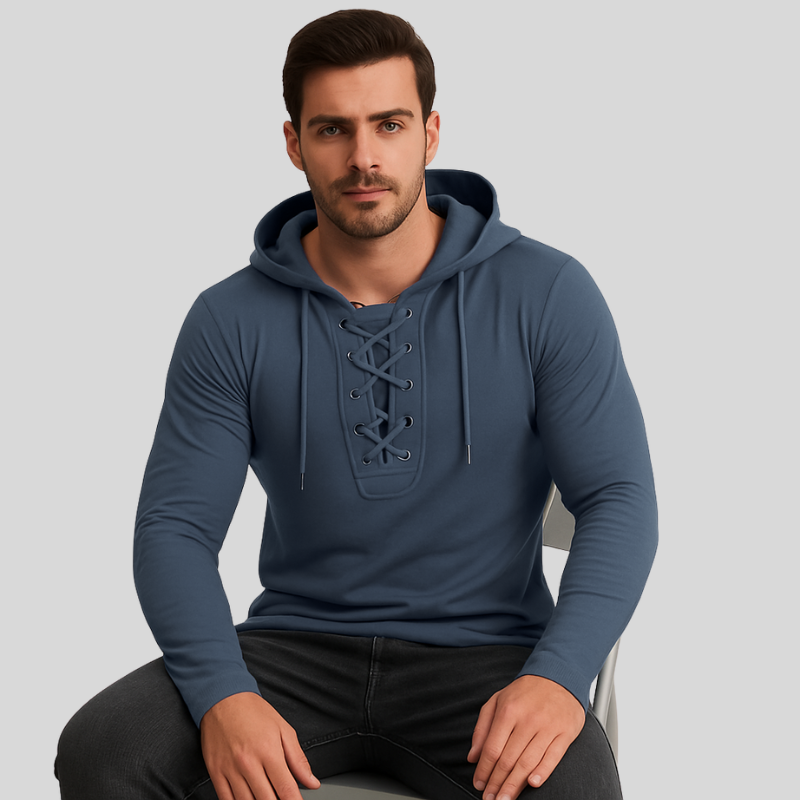 Delton | Relaxte Heren Vest | Longsleeve Met Capuchon