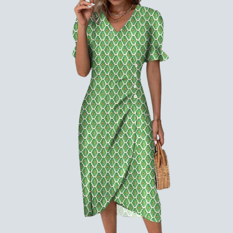 Fiona | Elegante Midi Dames Zomerjurk