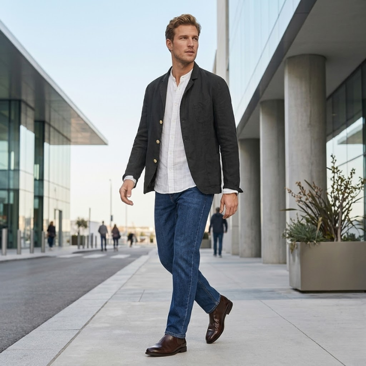 Sorata | Heren Linnen Blazer | Lichtgewicht Shirt | Moderne Elegantie