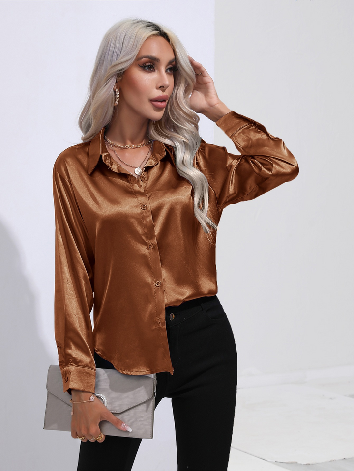 Sara | Chique Elegante Satijnen Dames Blouse