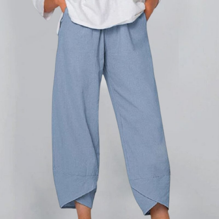 Elvira | Dames Broek | Lichte Katoenen en Linnen Vrouwen Zomer Comfort