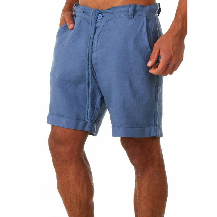 Malcolm | Heren Linnen Zomer Shorts | Korte Broek voor Mannen