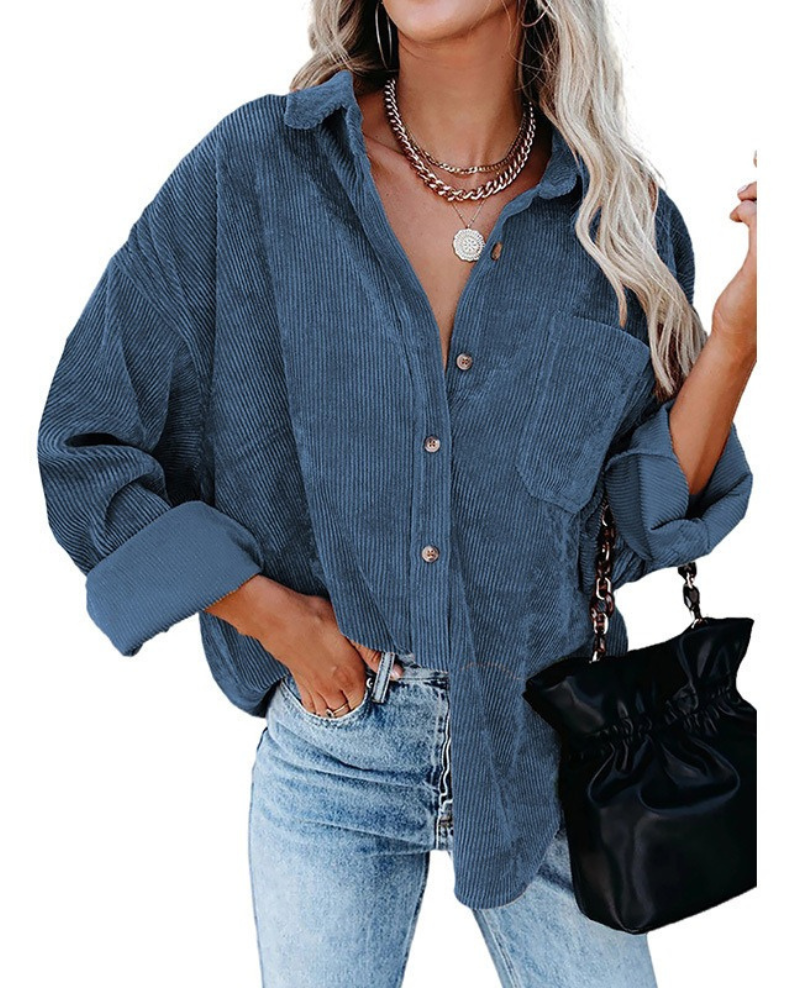 Sera | Dames Top | Comfortabele Corduroy Blouse | Tijdloze Stijl In Moderne Tinten
