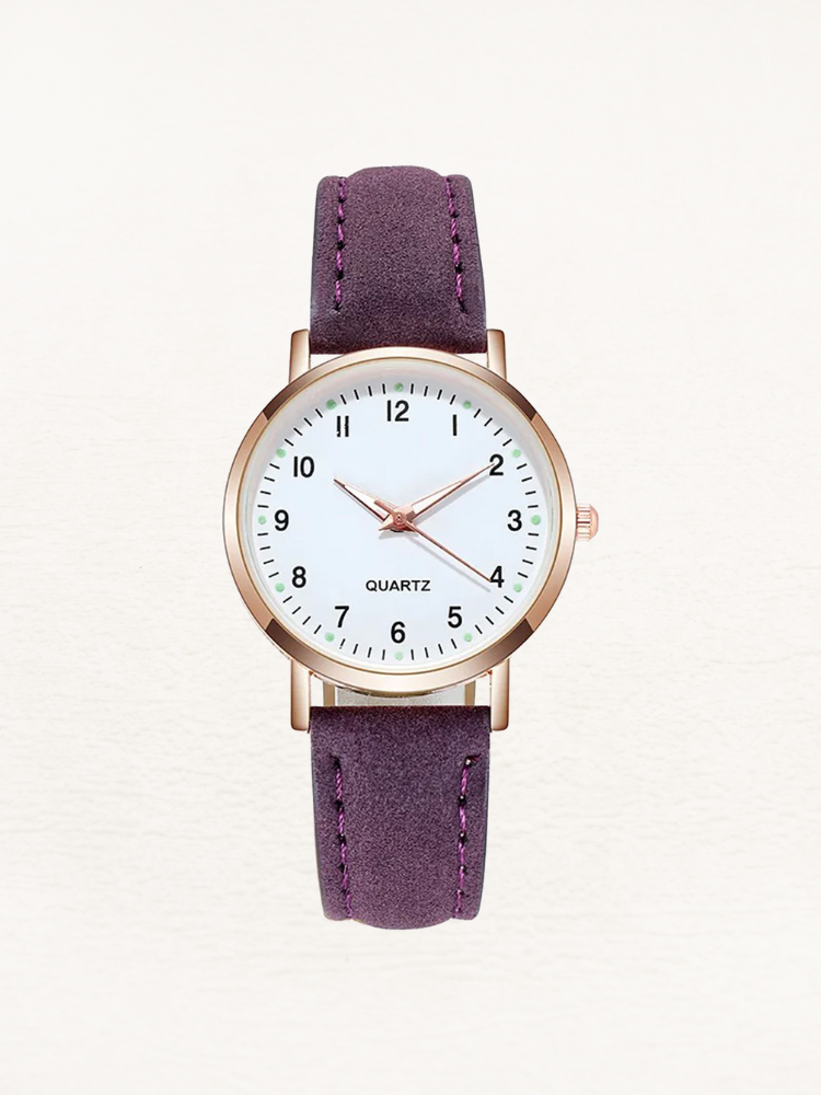 Vale | Leren Dames Horloge Rosé Goud | Chique Design
