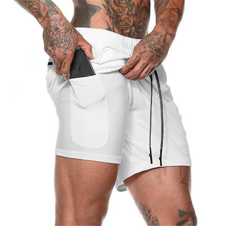 Arwin | Heren Hardloop Sport Shorts | Korte Broek Met Dubbele Laag
