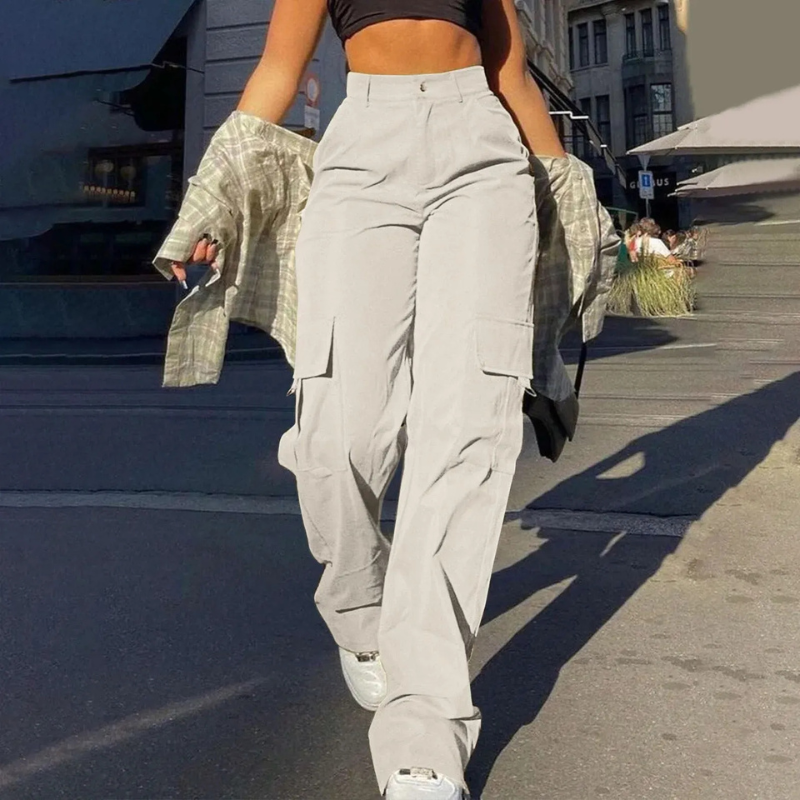 Pamela | High-Waist Cargo Broek Voor Dames