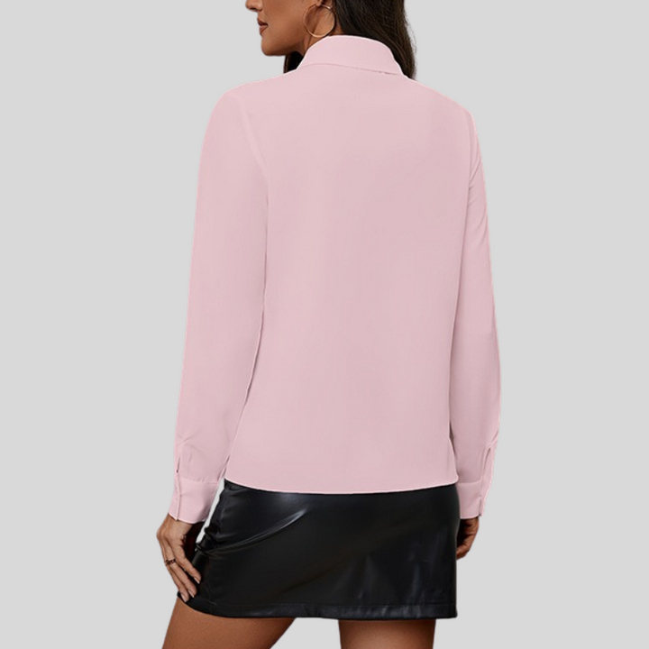 Carolina | Elegante Dames Blouse met Ruches | Nette Overhemd Stijl Vrouwen