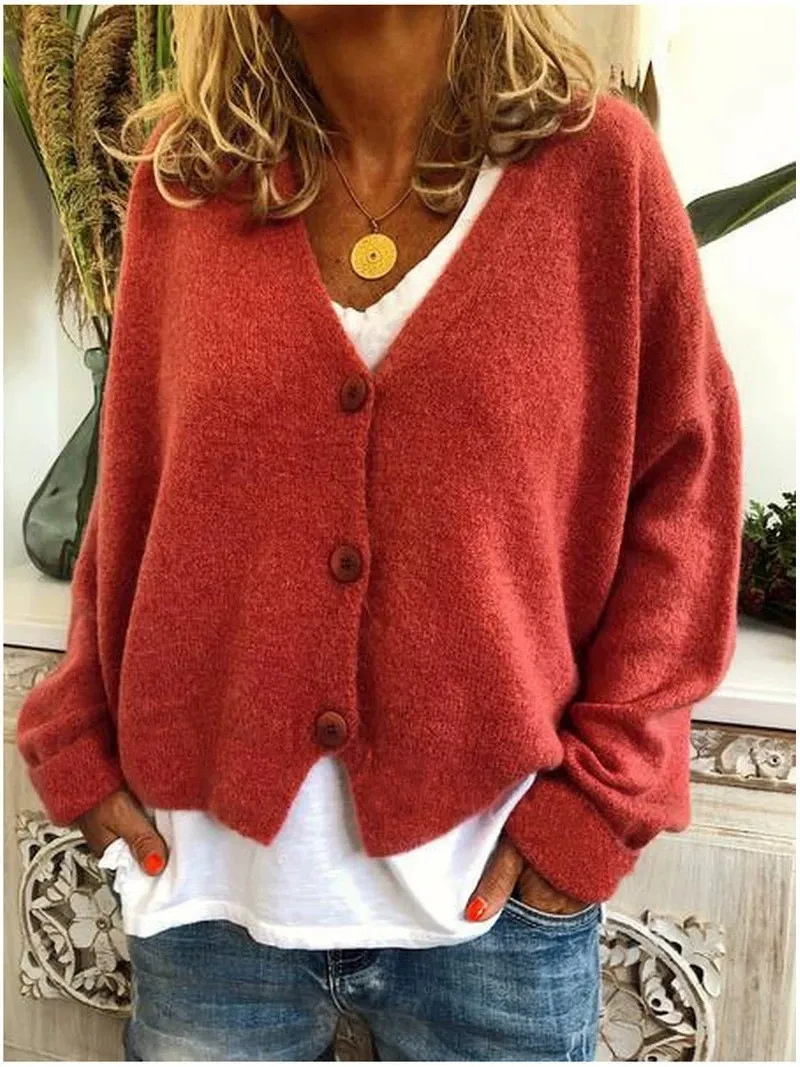 Bente | Comfortabele V-Hals Cardigan | Dames Sweater | Jumper Vest | Zachte Stof