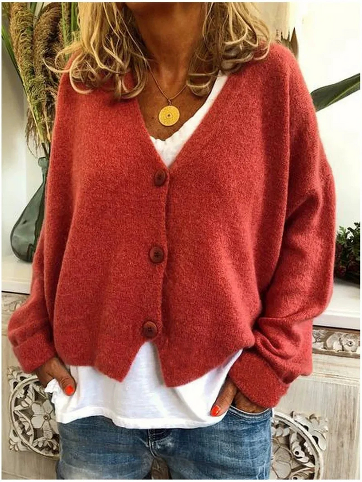 Bente | Comfortabele V-Hals Cardigan | Dames Sweater | Jumper Vest | Zachte Stof