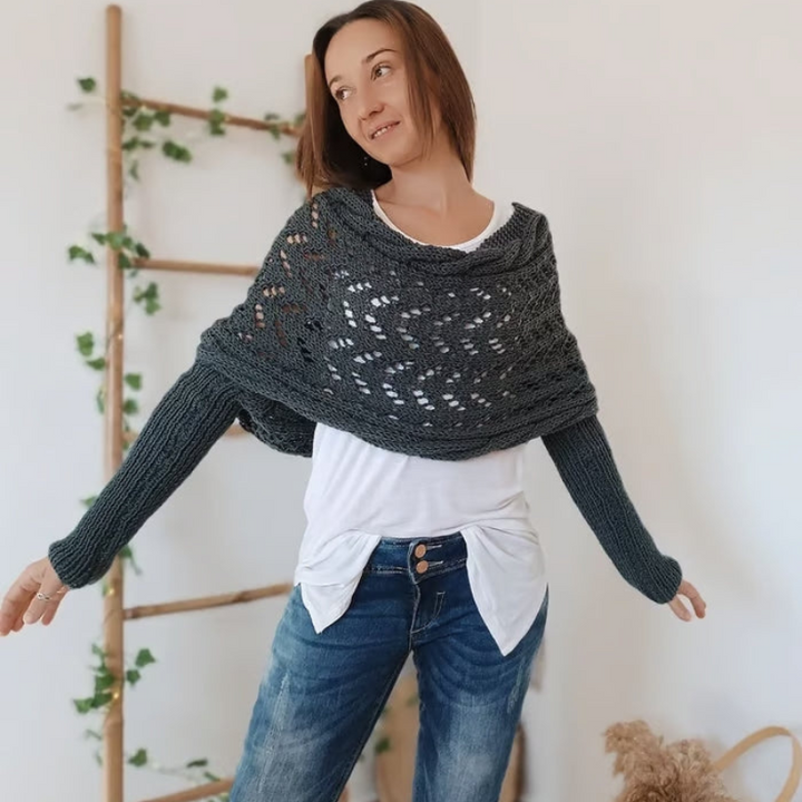 Robin | Dames Boho Gebreide Omslagdoek Sjaal | Flatterend en Comfortabel voor Vrouwen