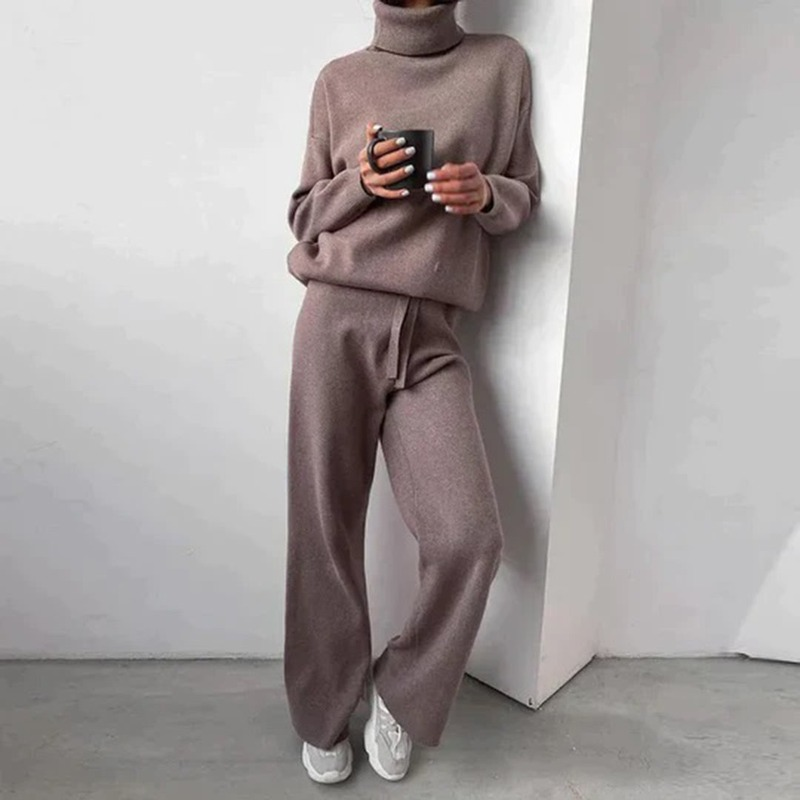 Louisa | Dames Trui | Elegante & Warme Coltrui met Broek | Comfortabele Loungewear Set