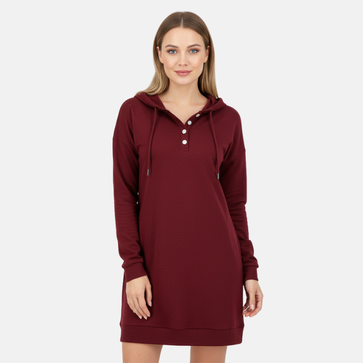 Jeah | Casual Jurk met Capuchon | Dames Hoodie Jurk
