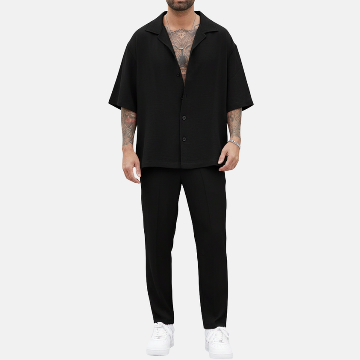 Gilliano | Heren Zomerset | Luchtige Mannen Broek & Overhemd Shirt