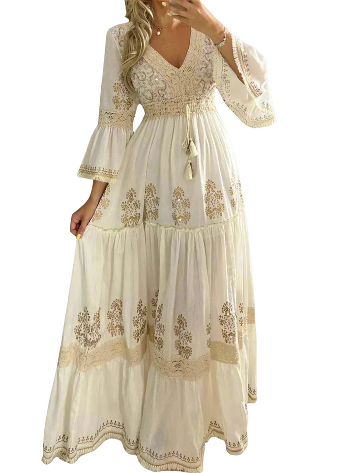 Elsa | Lange Dames Boho-Jurk | Luchtige Pasvorm