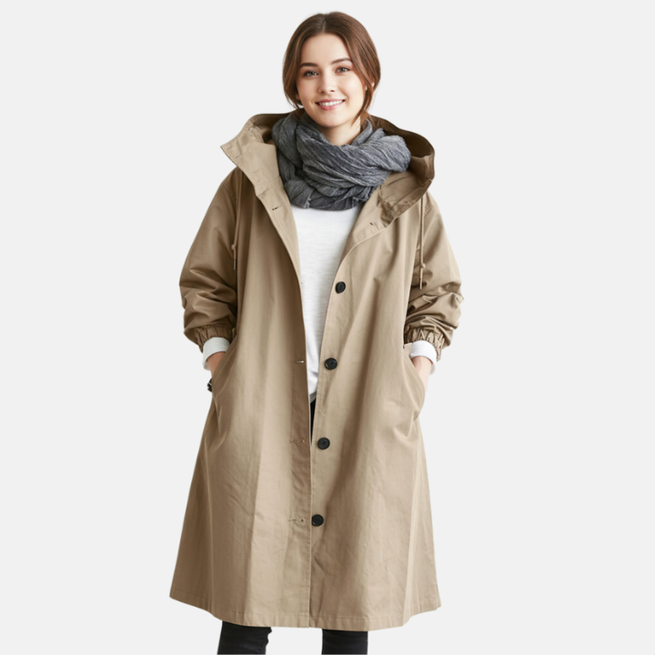 Rosita - Dames Jas - Trenchcoat - Jas met Capuchon - Stijlvolle Bovenkleding
