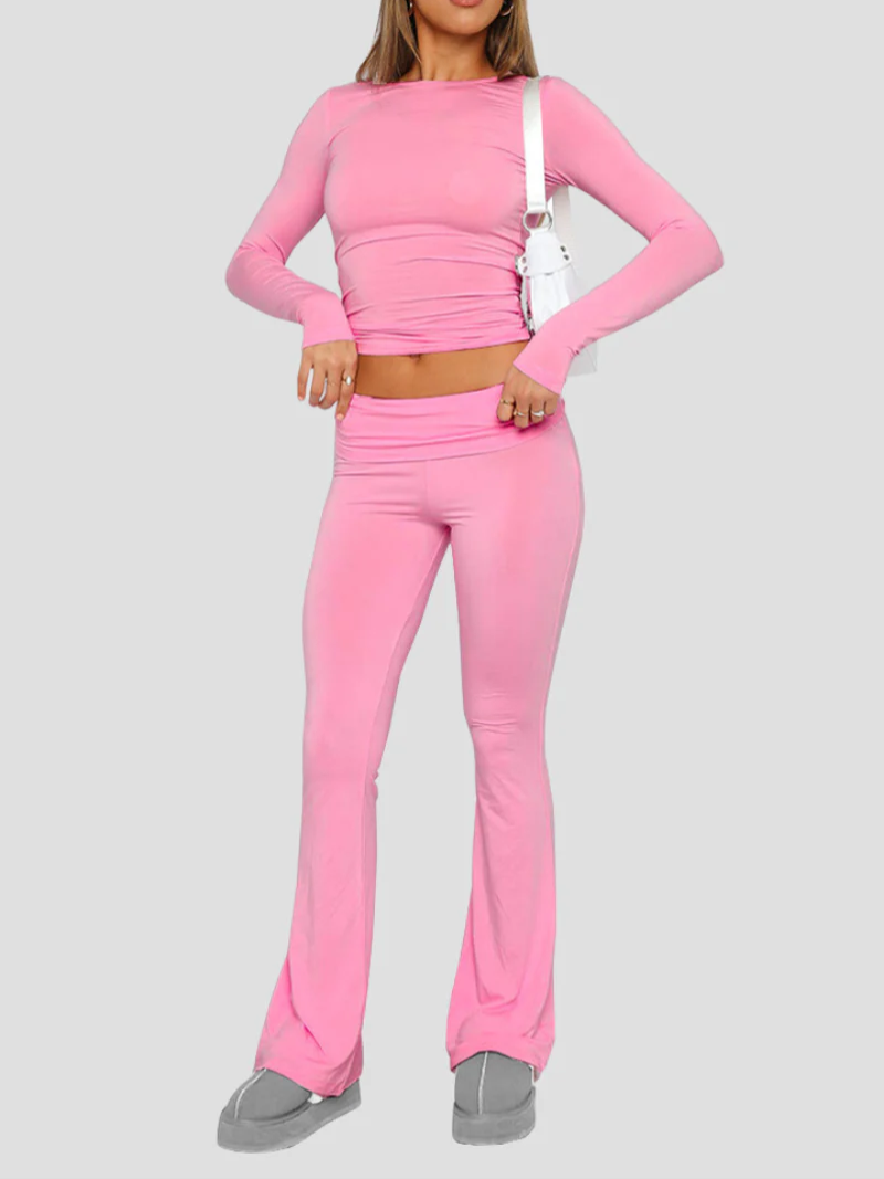 Chernille | Dames Set | Comfortabele 2-Delige Flare Set | Trendy