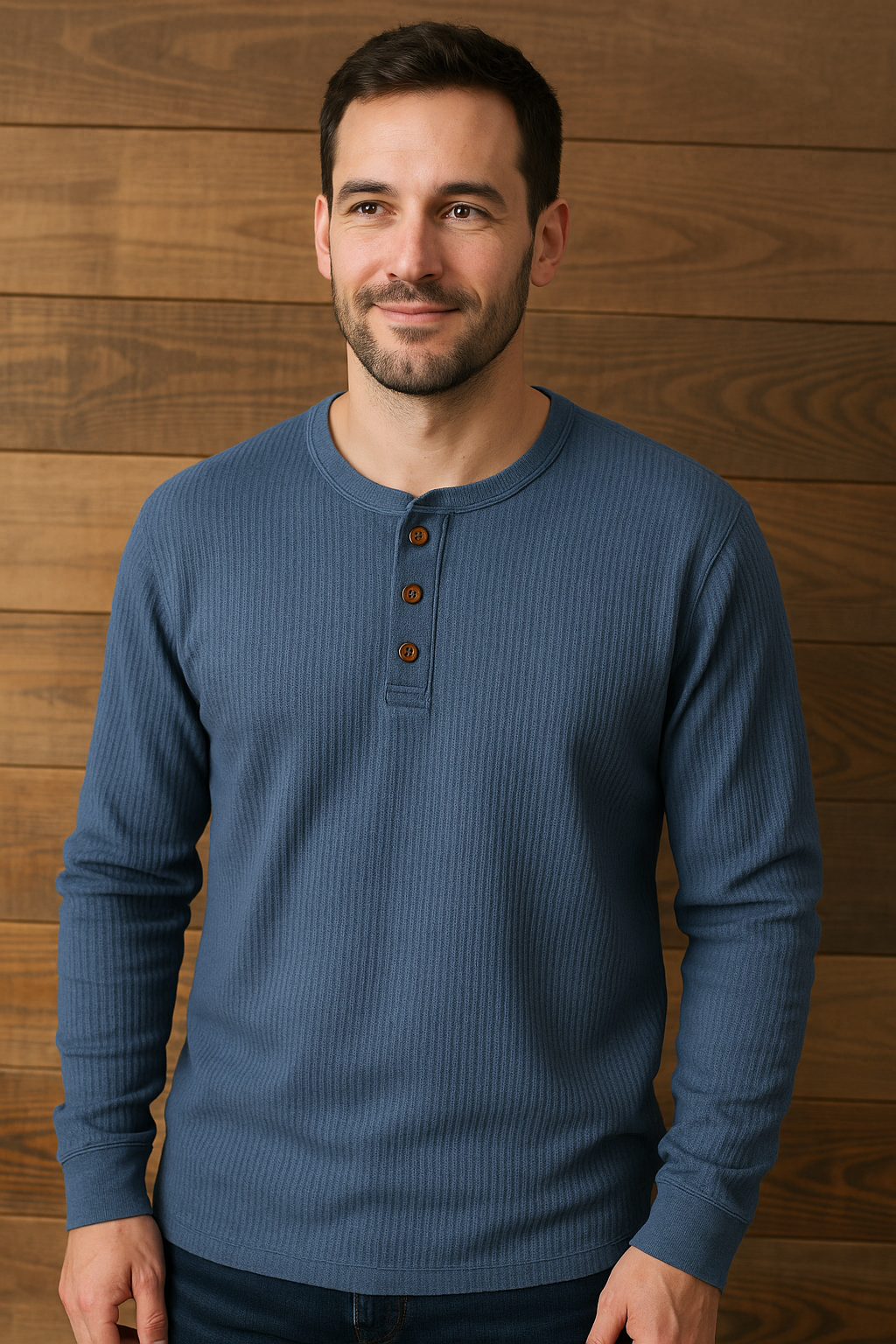 Henley | Wafelstructuur Shirt | Comfortabel Heren Shirt | Casual & Sportief