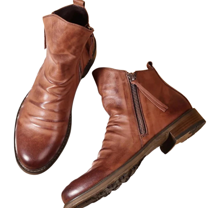Hugh | Stijlvolle Heren Schoenen | Enkellaarzen Met Rits