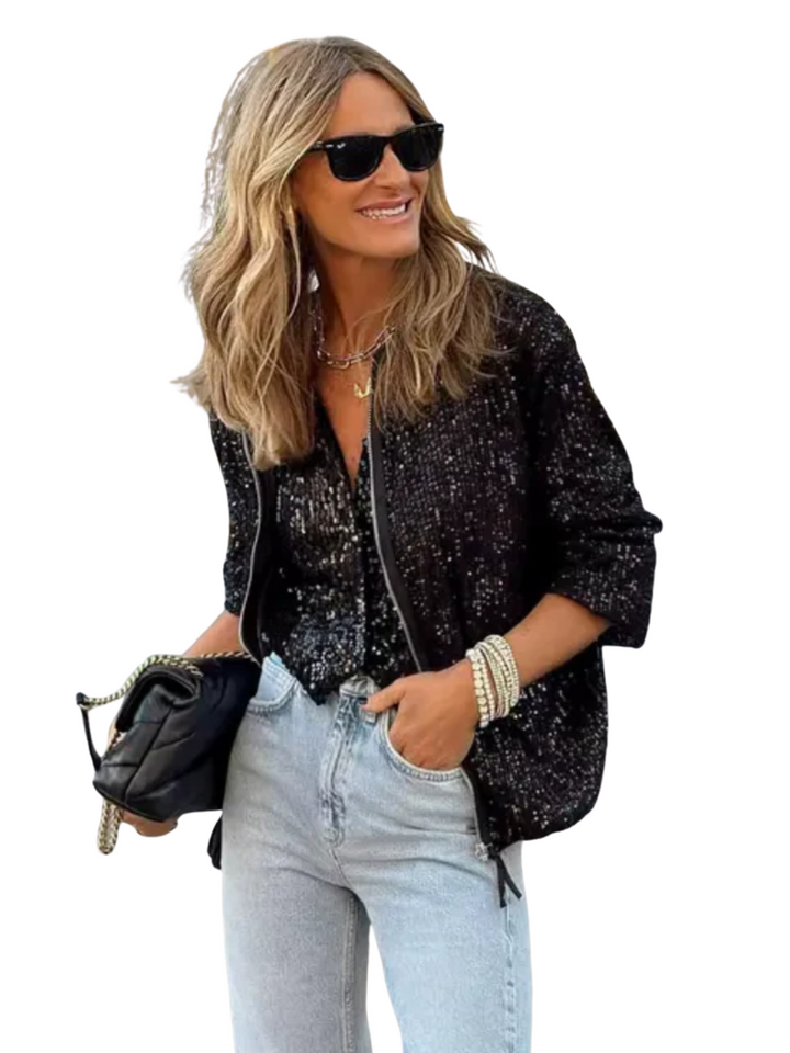 Jatti | Elegant Dames Jasje | Glanzend Paillettenjack