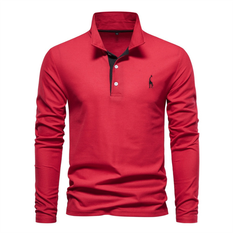 Simran | Heren Polo Shirt Met Lange Mouwen