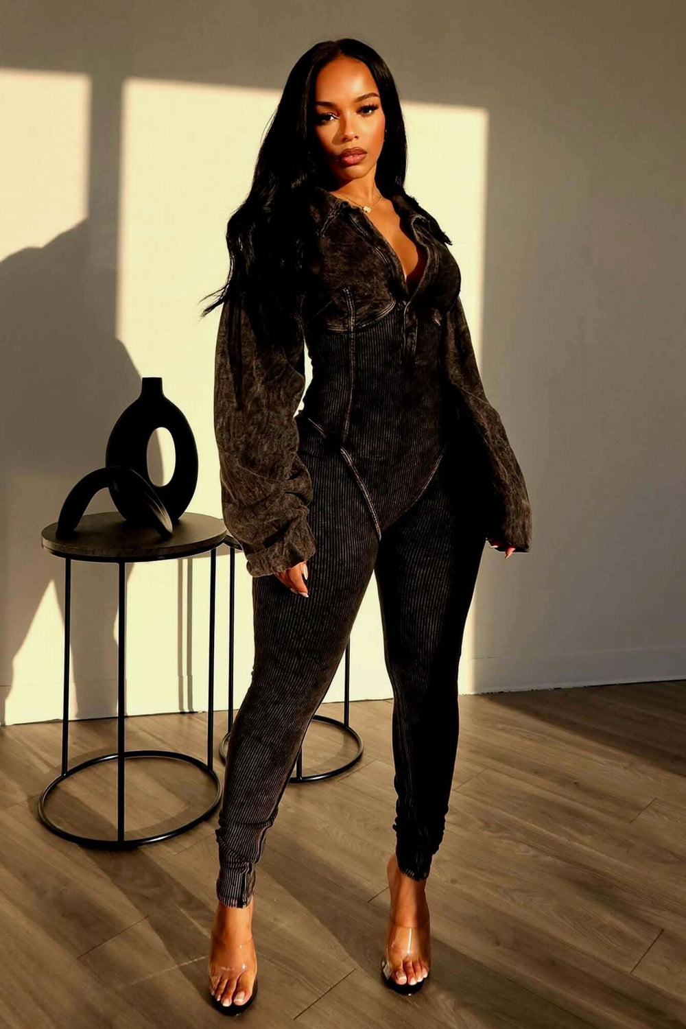 Alexis - Dames Jumpsuits - Gewassen Gebreide Geribbelde Jumpsuit - Chic Outfit - Sorata