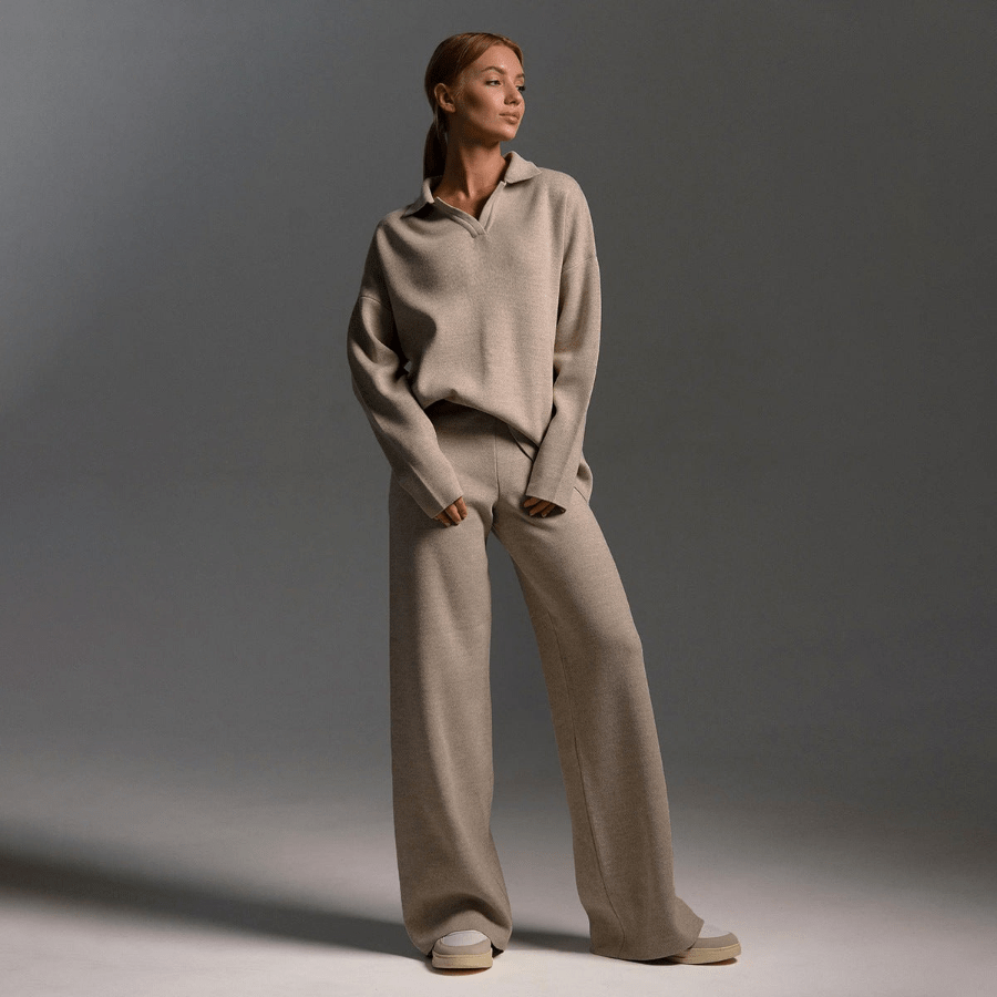 Alicia | Knitted Dames Tracksuit | Trendy & Comfortabel Trainingspak - Sorata