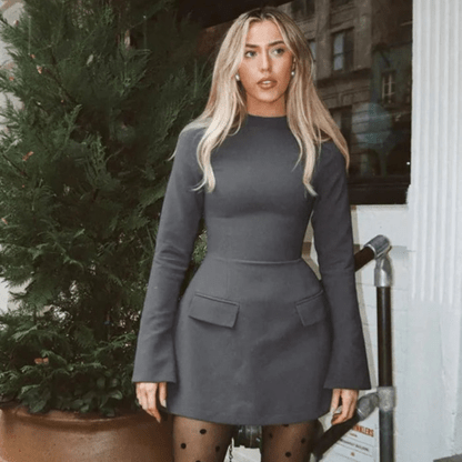 Anne | Elegante Dames Jurk | Bodyshape Met Lange Mouwen - Sorata
