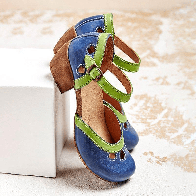 Ariana | Orthopedische Dames Hakken | Sandalen Met Lage Hak - Sorata