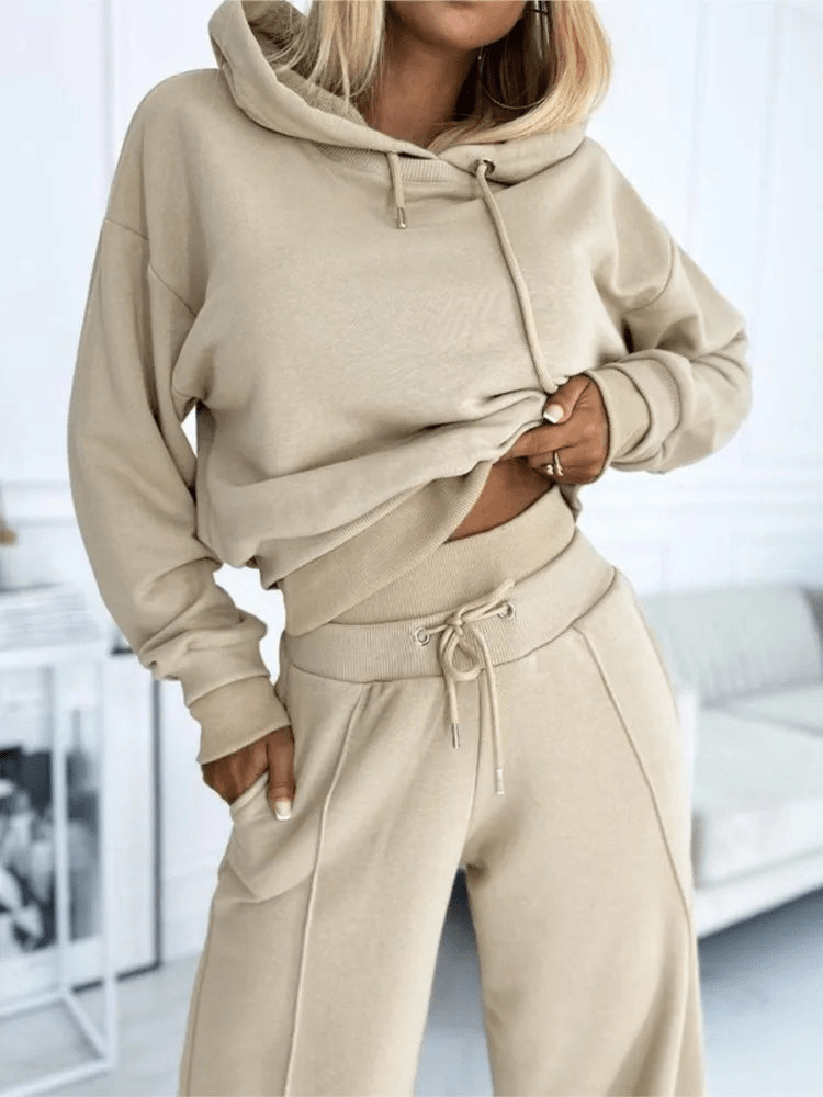 Arle | Elegante Tweedelige Dames Loungeset | Zachte Sweater En Elastische Broek - Sorata