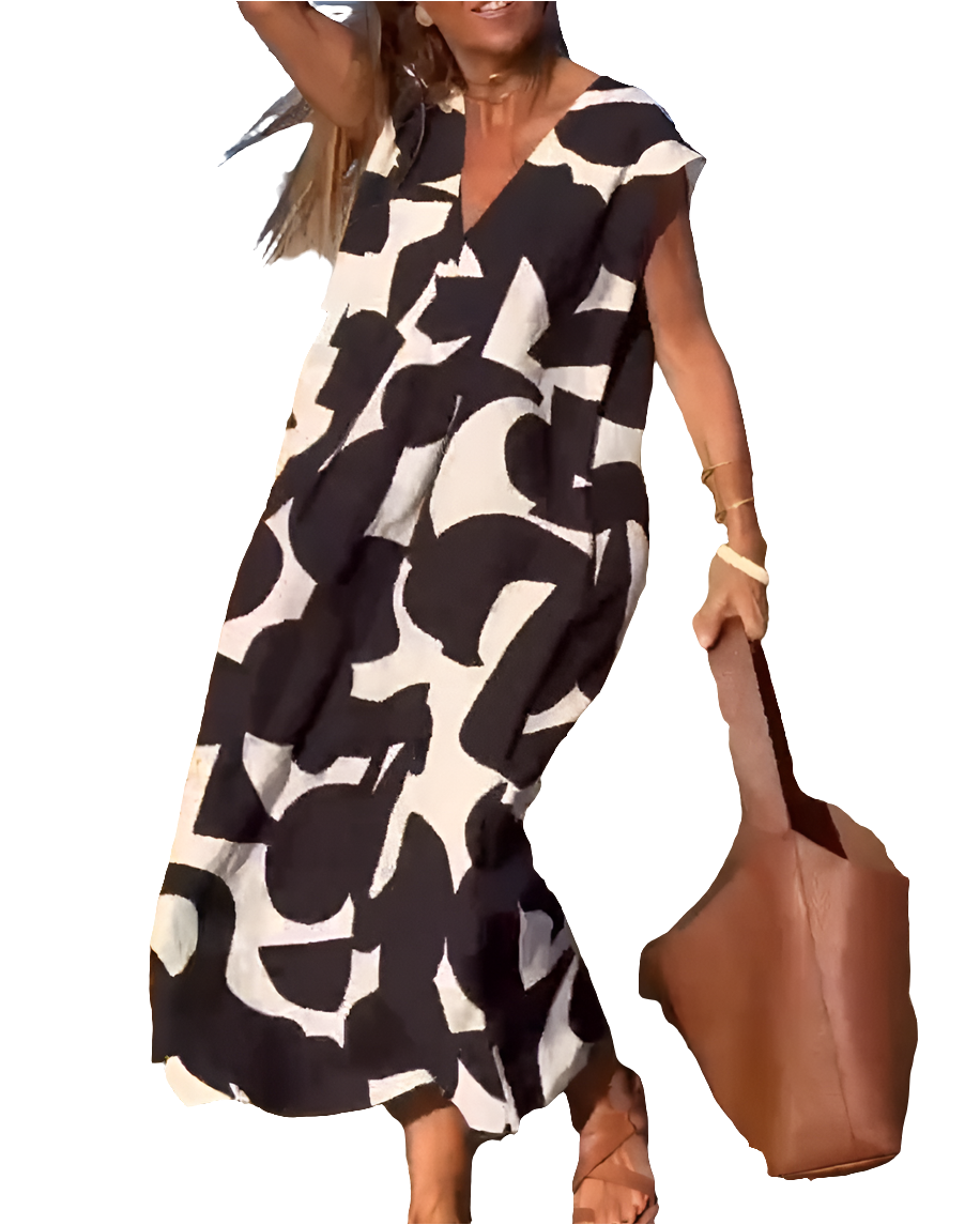 Mary | Dames Jurk | Vrouwen Zomerjurk met V-hals