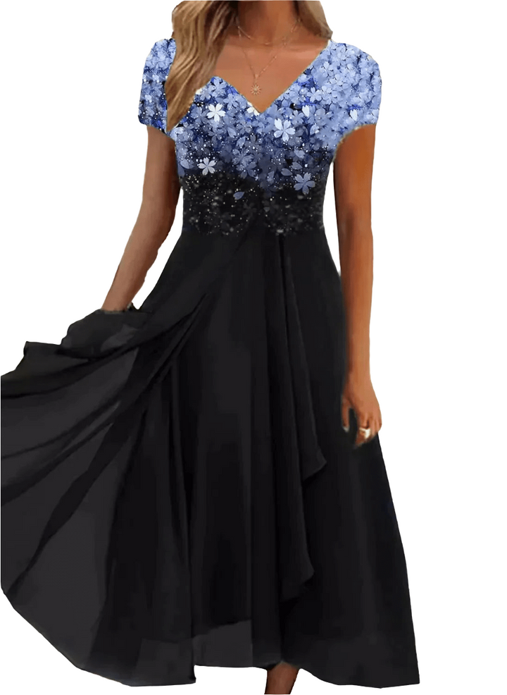 Ari | Elegante Chiffon Feestjurk | Dames Midi-Jurk