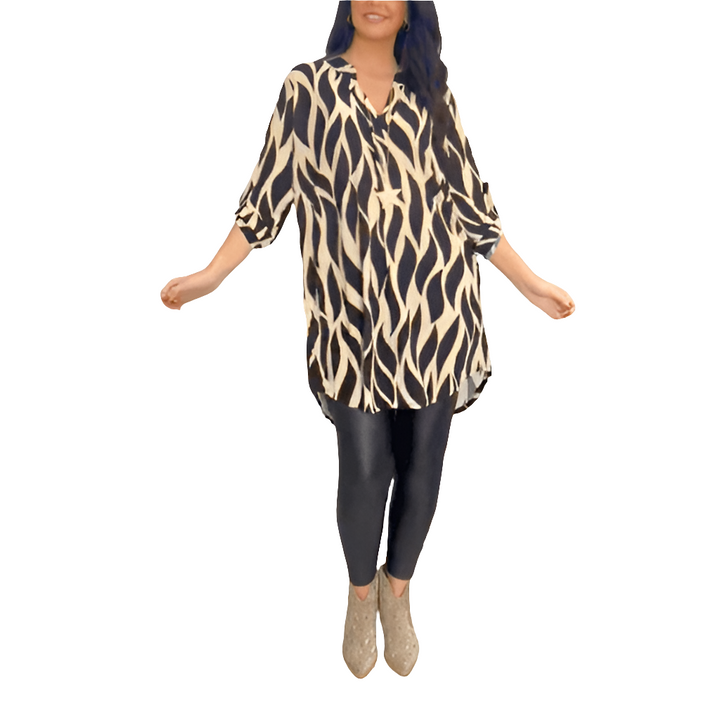 Elizabeth - Blouse Dames - Veelzijdige Dames Top - Trendy Design - Casual Outfit