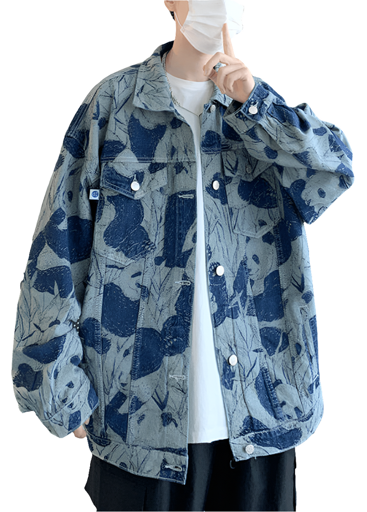 Kent - Jas Heren - Denim Jas met Tie-Dye Effect - Trendy & Uniek - Voor Herfst & Lente