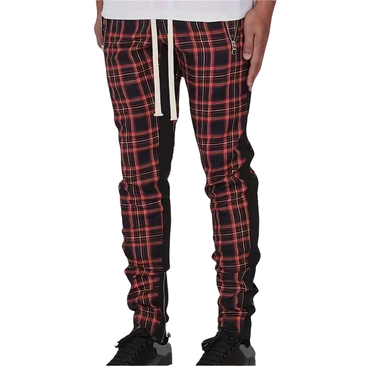 Alore | Heren Casual Geruite Broek | Comfortabel met Rits Zakken voor Mannen