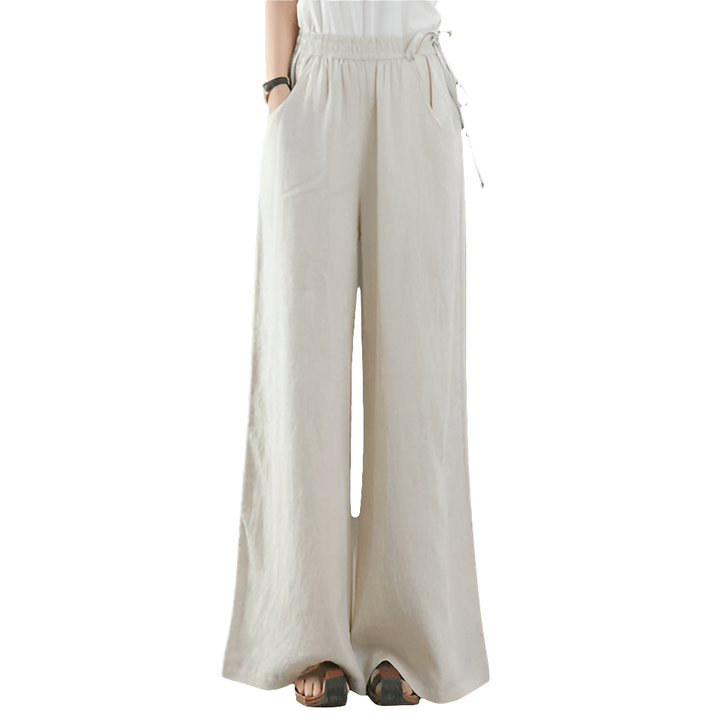 Sophie - Dames Broek - Wijde Linnen Broek - Comfortabele Zomerbroek - Casual