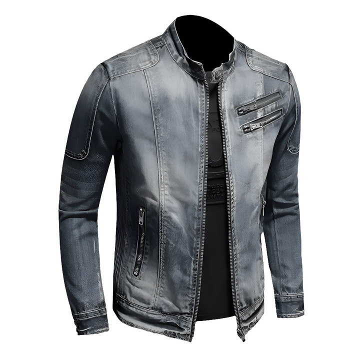Monsur | Heren Jas | Retro Spijkerjas | Vintage kledingstijl | Casual Denim Jas