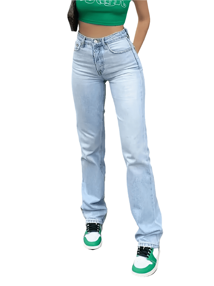 Camila | Casual Dames Jeans Met Hoge Taille | Trendy Broek
