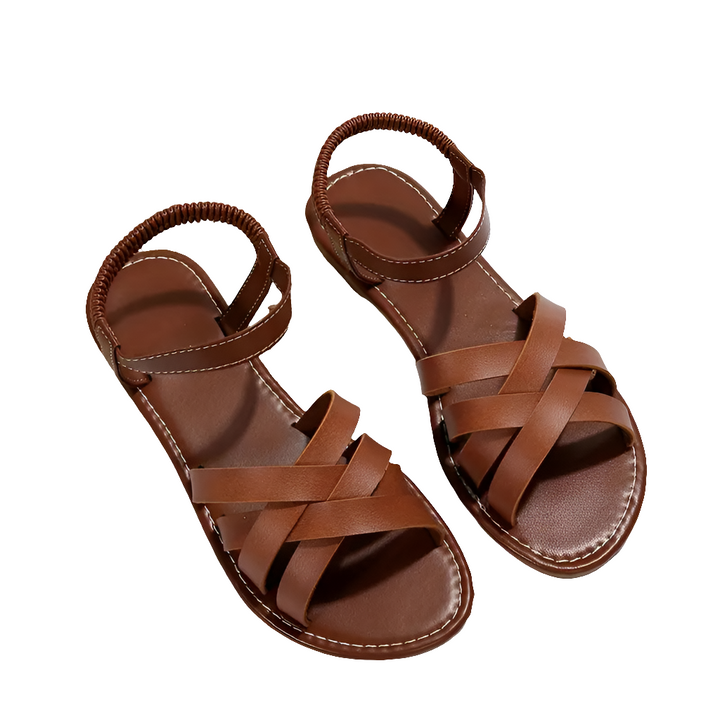 Kuti | Elegante Leren Dames Sandalen | Flat Zool
