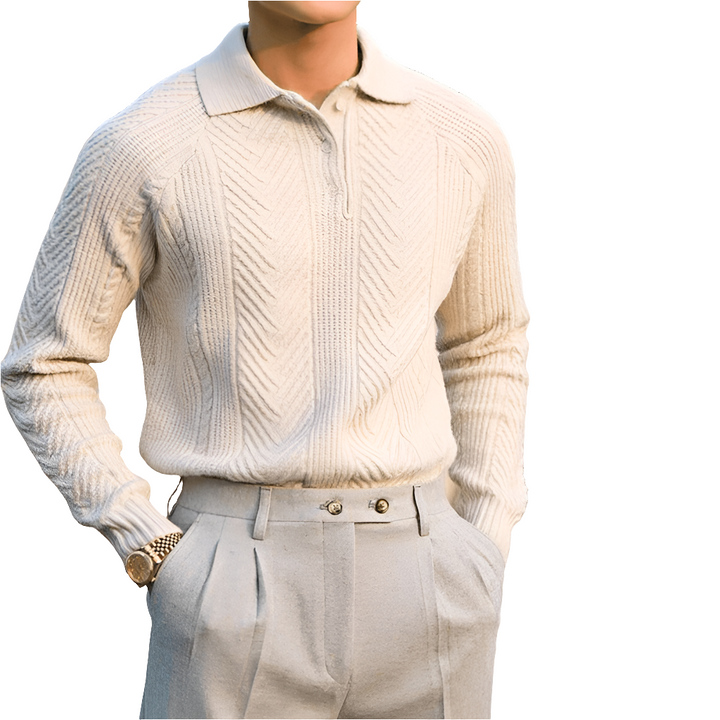 Luke | Heren Trui | Gebreide Herensweater met Kraag | Elegant & Comfortabel