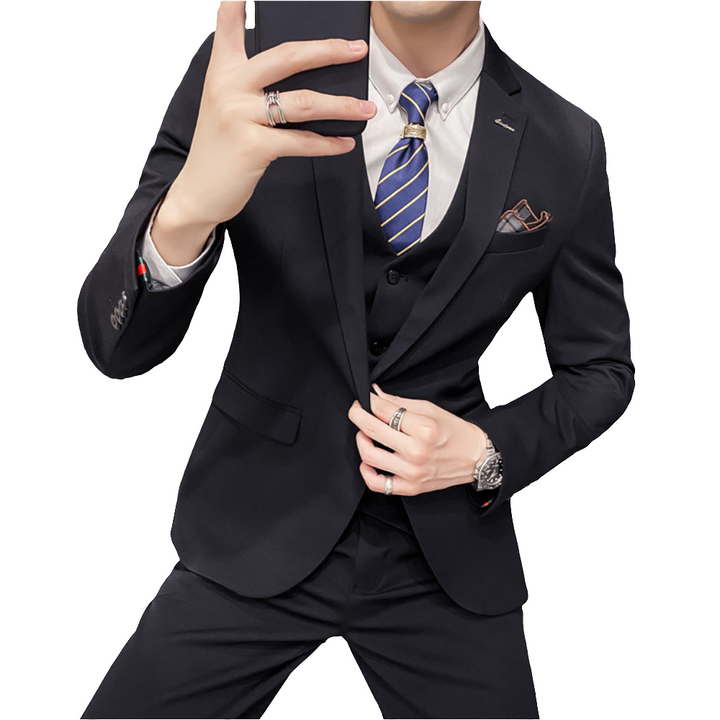Pierre | Heren Premium Set 3-delig | Pantalon, Gilet & Blazjer Jasje Set voor Mannen