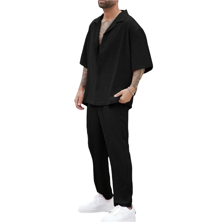 Gilliano | Heren Zomerset | Luchtige Mannen Broek & Overhemd Shirt