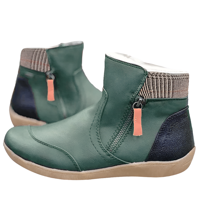 Marina | Dames Waterdichte Orthopedische Leren Laarzen met Rits | Comfortabel