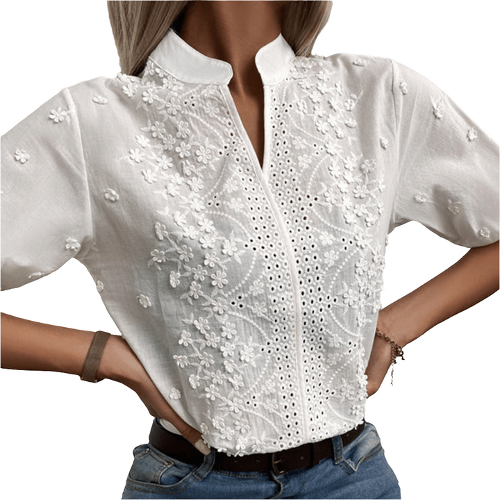 Bony | Relaxte Chique Blouse | Witte Dames Top