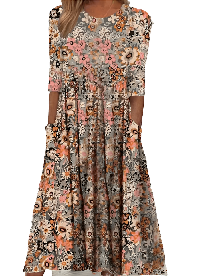 Cathy | Dames Zomer Bloemenjurk | Comfortabele Vrouwen Jurk