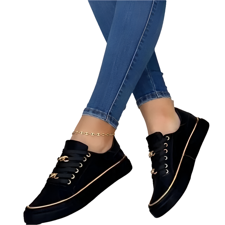 Isabella | Dames Sneakers Kettingleer | Trendy Vrouwen Schoenen