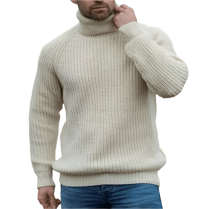 Mani | Creme Coltrui Met Turtleneck | Heren Sweater | Gebreide Jumper