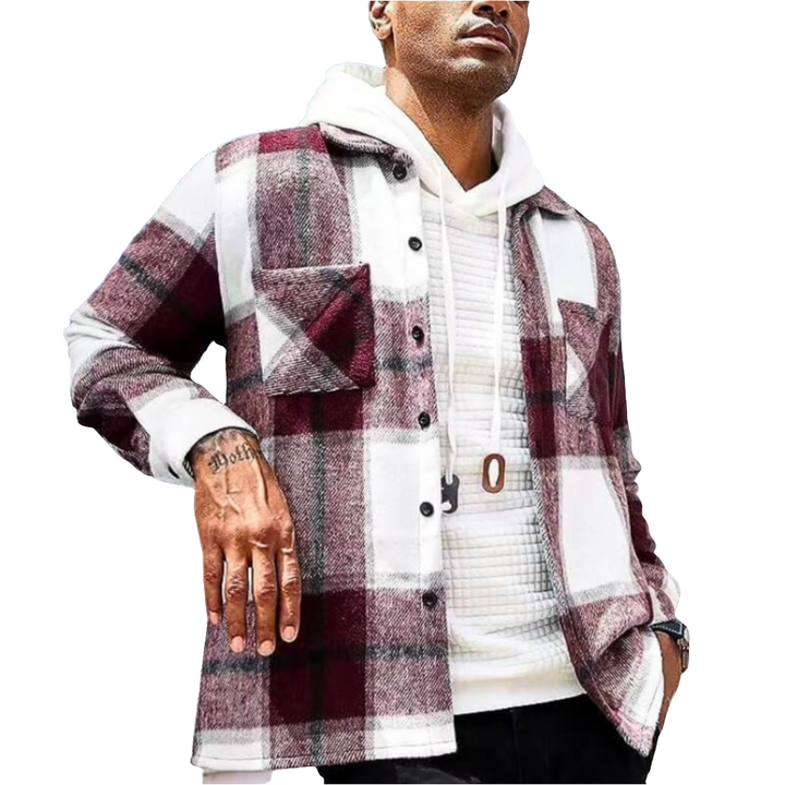 Doki | Heren Warme Overhemd Jas | Stijlvolle Vest Stijl Cardigan voor Mannen