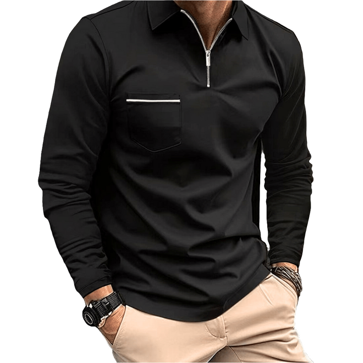 Mario | Polo Shirt met Lange Mouwen voor Heren | Klassiek & Elegant